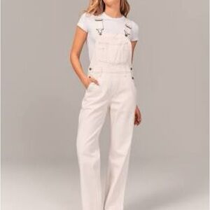 NWT- Abercrombie & Fitch Cream Overalls